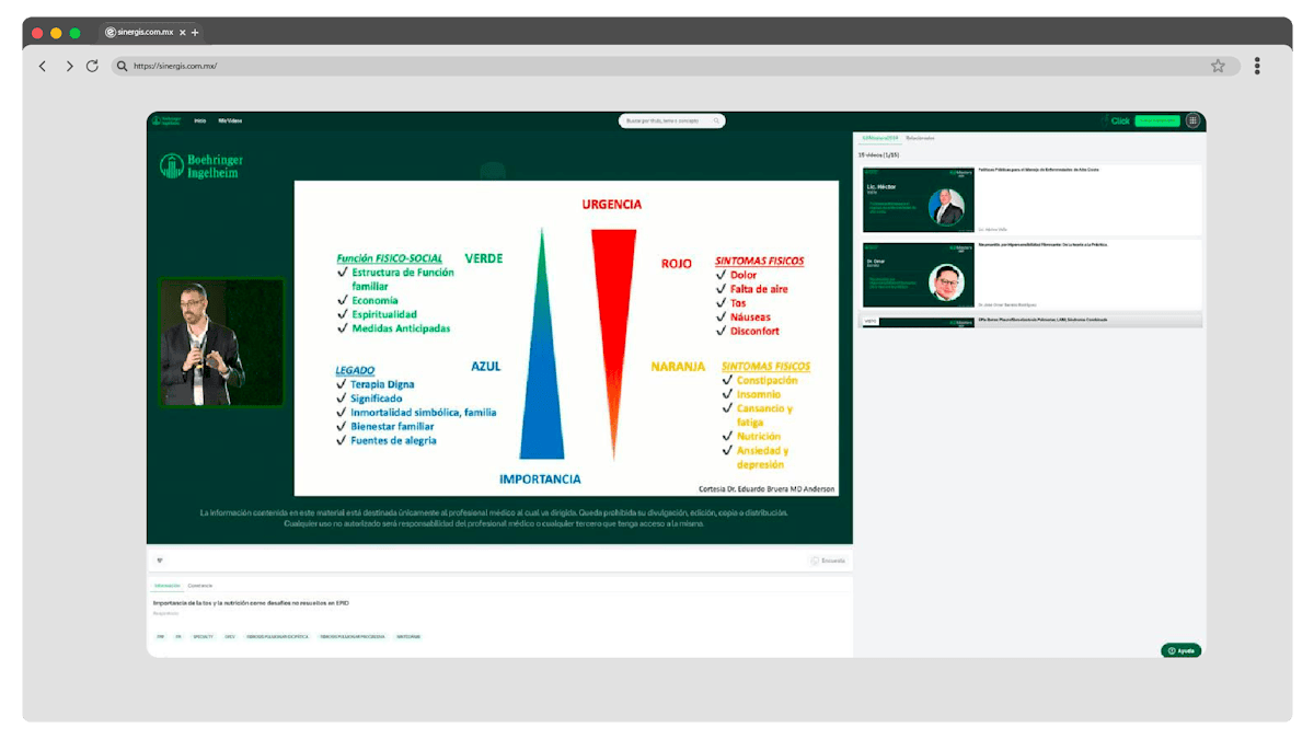 Interfaz de la plataforma educativa digital, con recomendaciones de contenido y últimas publicaciones.